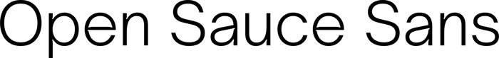 Open Sauce Sans font preview