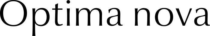 Optima nova font preview