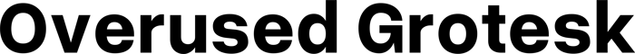 Overused Grotesk font preview