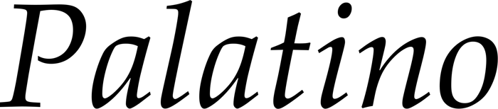 Palatino font preview