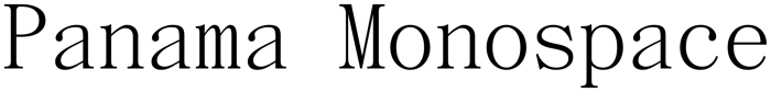 Panama Monospace font preview