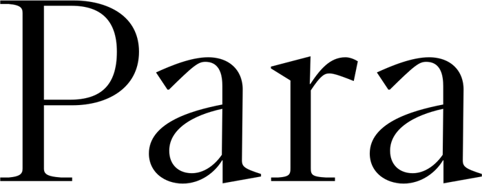 Para font preview