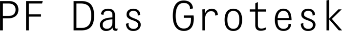 PF Das Grotesk font preview