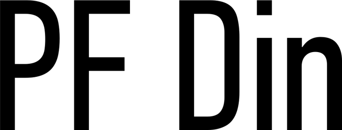 PF Din font preview