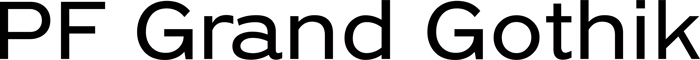 PF Grand Gothik font preview