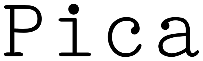 Pica font preview