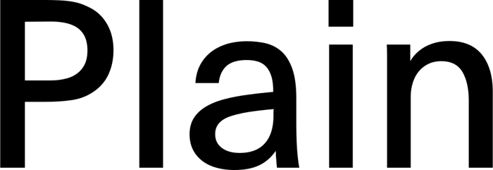 Plain font preview