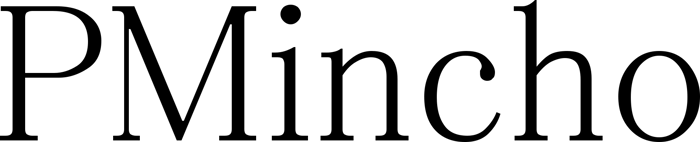 PMincho font preview