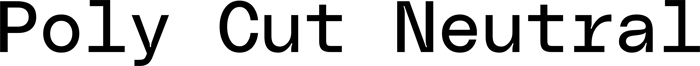 Poly Cut Neutral font preview