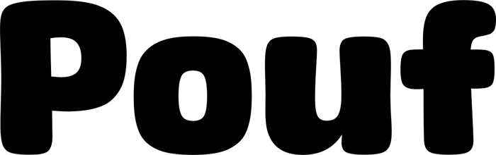 Pouf font preview