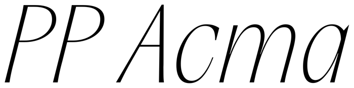 PP Acma font preview