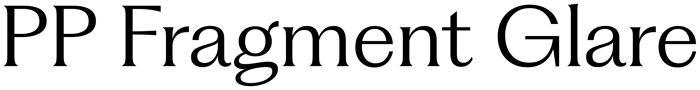 PP Fragment Glare font preview