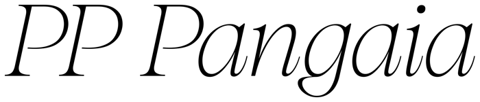 PP Pangaia font preview