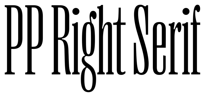 PP Right Serif font preview