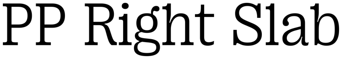 PP Right Slab font preview