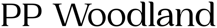 PP Woodland font preview