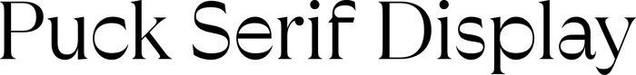 Puck Serif Display font preview