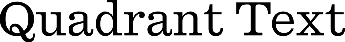 Quadrant Text font preview