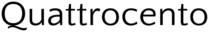 Quattrocento font preview