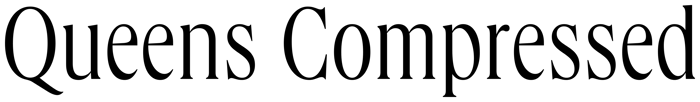 Queens Compressed font preview