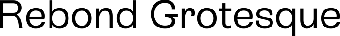 Rebond Grotesque font preview