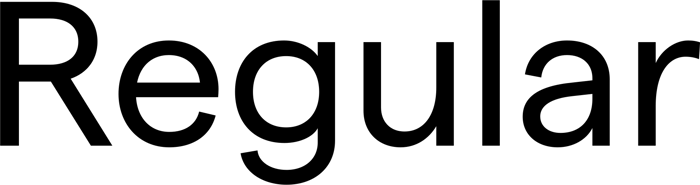 Regular font preview