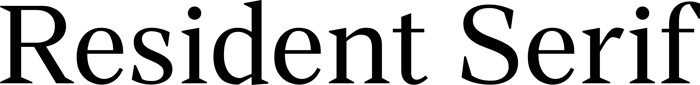 Resident Serif font preview