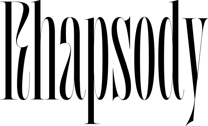 Rhapsody font preview