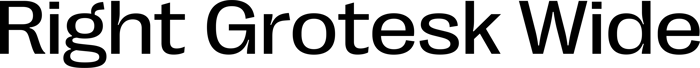 Right Grotesk Wide font preview