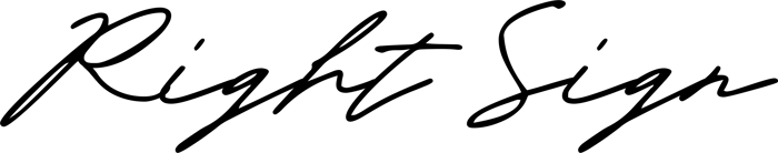 Right Sign font preview