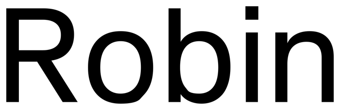 Robin font preview