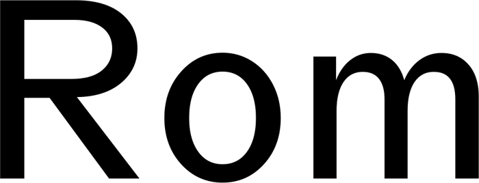 ROM font preview