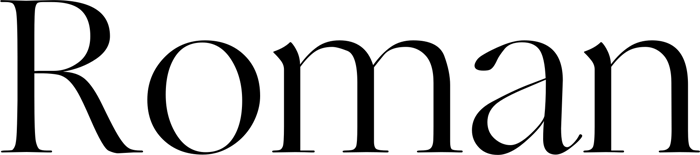 Roman font preview