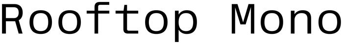 Rooftop Mono font preview