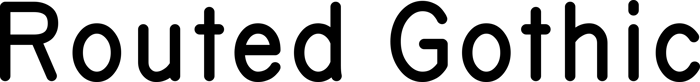Routed Gothic font preview