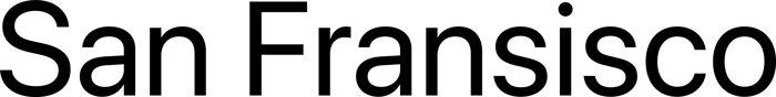 San Fransisco font preview