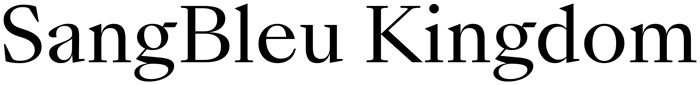 SangBleu Kingdom font preview
