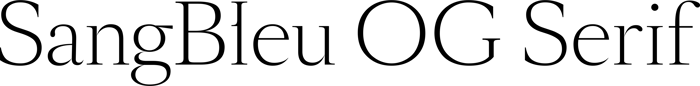 SangBleu OG Serif font preview