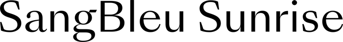 SangBleu Sunrise font preview