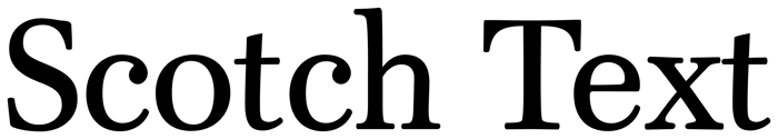 Scotch Text font preview