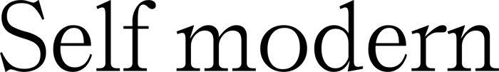 Self modern font preview