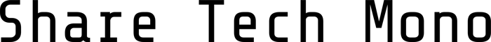 Share Tech Mono font preview