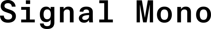 Signal Mono font preview