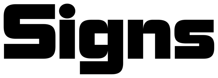 Signs font preview
