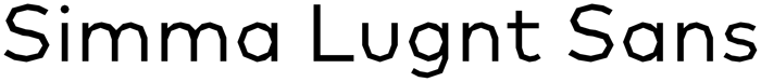 Simma Lugnt Sans font preview