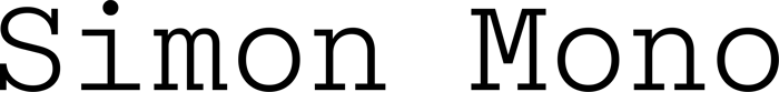 Simon Mono font preview