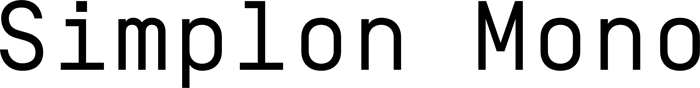 Simplon Mono font preview