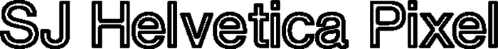 SJ Helvetica Pixel font preview