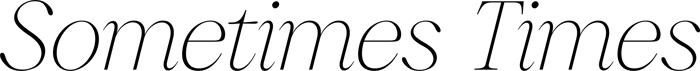 Sometimes Times font preview