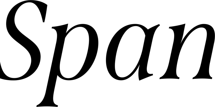 Span font preview
